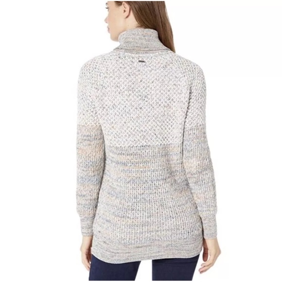 Prana Abelle Cotton Tunic Turtleneck Sweater Admiral Blue Women’s - Picture 2 of 7